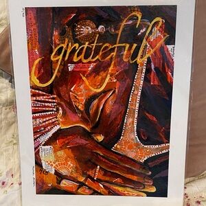 Grateful Mixed Media Art Print - Michele Boshar certificate of authentication